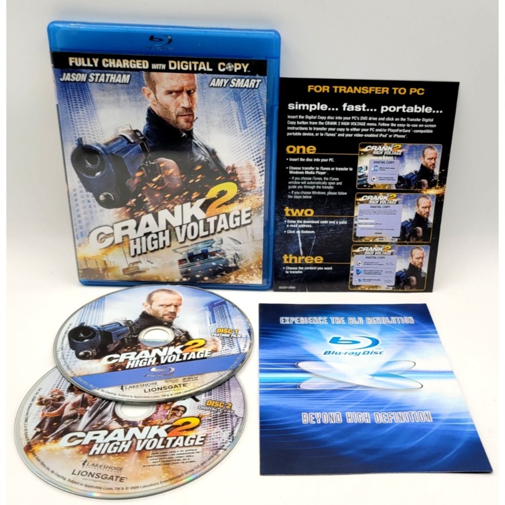 Crank 2 High Voltage (Blu‑ray, 2009 2 Disc) Fully Charged Edition Jason Statham